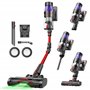 Ultenic U16 Flex Aspirateur Balai sans Fil, 50kPa/60min Aspirateur sans Fil Hyper-Puissant, Technologie GreenEye, Tube Pliable,