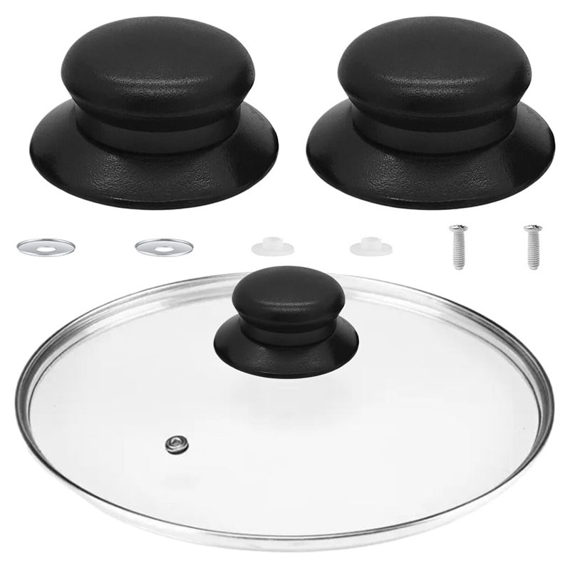 Lot de 2 boutons de rechange faciles à installer pour couvercle de casserole, couvercle de casserole, boutons de couvercle de ca