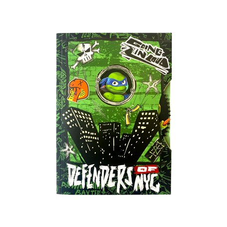 Ninja Turtles Carnet de notes TMNT DIN A5 avec disque rotatif, 120 pages lignées, Comme carnet de notes ou journal intime, Offiz