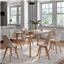 IDMarket - Lot de 6 chaises scandinaves SARA Beige pour Salle à Manger