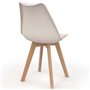 IDMarket - Lot de 6 chaises scandinaves SARA Beige pour Salle à Manger