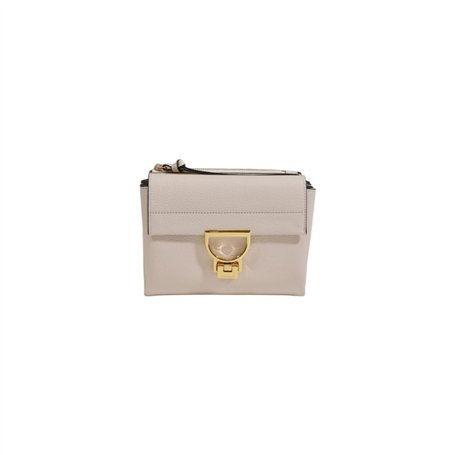 Coccinelle Arlettis Handbag Grainy Leather Lambskin White