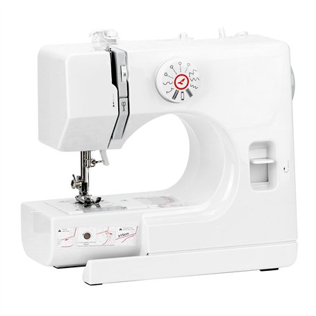 QWORK® Machine à Coudre pour Débutant - 12 Programmes de Points - Vitesse Réglable - Bras Libre - Lumière de Couture LED