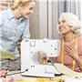 QWORK® Machine à Coudre pour Débutant - 12 Programmes de Points - Vitesse Réglable - Bras Libre - Lumière de Couture LED
