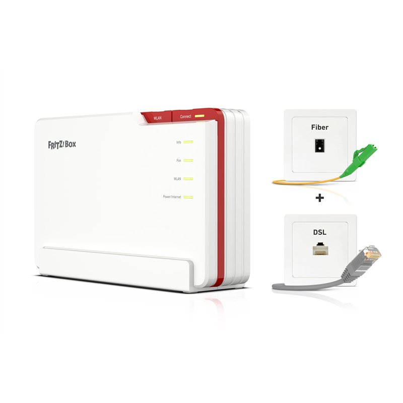 AVM Fritz!Box 5690 Pro (routeur Wi-FI 7 Premium avec tribande (2,4 GHz, 5 GHz, 6 GHz) jusqu'à 18,5 Gbit/s, pour Fibre Optique et
