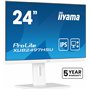 iiyama XUB2497HSU-W2 Lunette Mince IPS 24", 100 Hz, 1 ms (MPRT), 1920 x 1080, HDMI/DP, 2 x USB, Support réglable en Hauteur, TCO