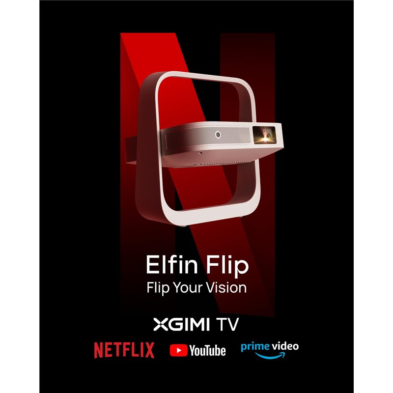 Image secondaire de XGIMI Elfin Flip, vidéoprojecteur 1080P FHD, Netflix sous Licence, Rotation à 150°, 400 ISO Lumens, Adaptation de l'écran, 2 x H