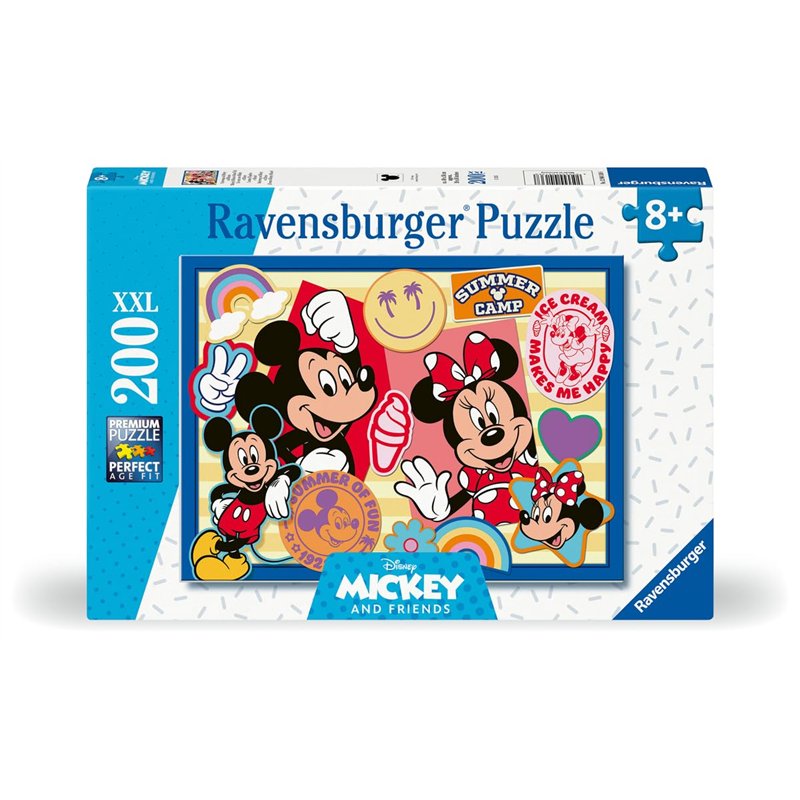 Ravensburger - Puzzle Enfant - 200 pièces XXL - en Route avec Mickey et Minnie - Fille ou garçon dès 8 Ans - Puzzle de qualité s
