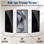 [2+2 Pièces] Anti-Espion Verre Trempé pour Samsung Galaxy S24 Ultra, 3 Pièces Protection Écran et 2 Pièces Caméra Arrière Protec