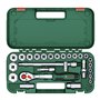 Bosch Set 25 clés à cliquet 1/2" (cliquet puissant 1/2" pour bricolage ; couple jusq. 768 Nm ; bouton verrouill; inverseur ; man