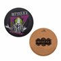 Cinereplicas Beetlejuice - Set de 4 sous-Verres Beetlejuice - 9,5cm de diamètre - Licence Officielle