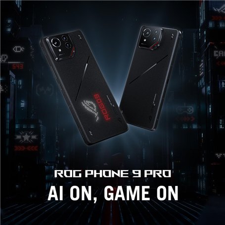 ASUS ROG Phone 9 Pro, EU Officiel, Phantom Black, 16 Go de RAM 512 Go de Stockage, Snapdragon® 8 Elite, 6,78'' 185Hz AMOLED, Son