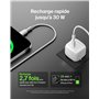 Belkin BoostCharge Chargeur Secteur 30 W (Compact et Portable, USB-C Power Delivery, pour Tous modèles de l'iPhone 16, 15, 14, 1