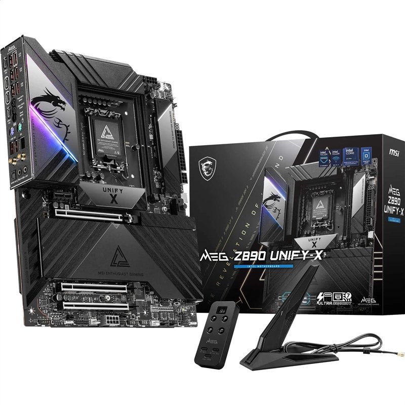 MSI MEG Z890 Unify-X Carte mère, ATX - pour processeurs Intel Core Ultra (série 2), LGA 1851 - VRM SPS 110A, Mémoire DDR5 (9600+