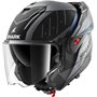 SHARK, Casque Moto Modulable OXO RYDGER Anthracite Blue Black ABK, M