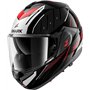 SHARK, Casque Moto Modulable OXO RYDGER Black Silver Red KSR, M