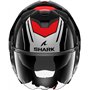SHARK, Casque Moto Modulable OXO RYDGER Black Silver Red KSR, M
