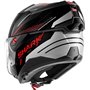 SHARK, Casque Moto Modulable OXO RYDGER Black Silver Red KSR, XXL