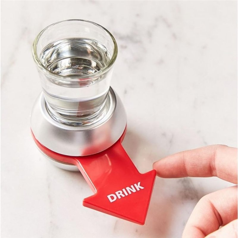 Image secondaire de SIROCO Jeu pour Apéro Spin The Arrow avec Verre à Shot, Flèche Tournante – Idéal pour Soirées, Fêtes et Anniversaires Entre Amis