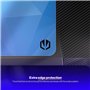 ENDORFY Crystal Blue XL Tapis de Souris XXL 900 x 400 mm, Guide de Souris Lisse, Bord imprimé, Base en Caoutchouc antidérapant,