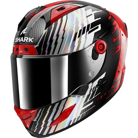 SHARK, Casque Moto Intégral Aeron Edgy Carbon Red Chrome DRU, XXL