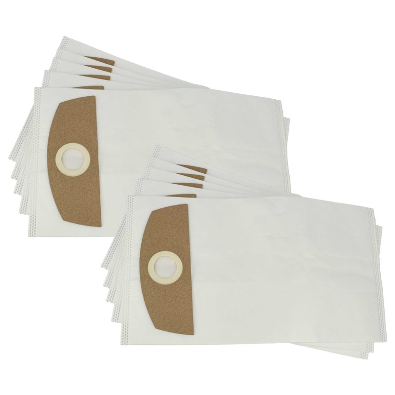 vhbw 10x Sacs compatible avec Cleancraft dryCAT 16 aspirateur - microfibre non tissée, 36cm x 20cm blanc