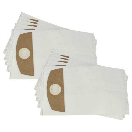 vhbw 10x Sacs remplacement pour Metabo 4061792200883, 630164000 pour aspirateur - microfibre non tissée, 36cm x 20cm blanc