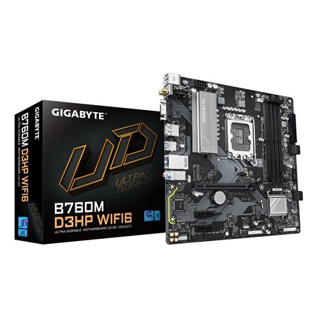 GIGABYTE B760M D3HP WIFI6 Carte mère - Compatible avec Les processeurs Intel Core 14e génération, VRM numérique 4+1+1 Phases, ju