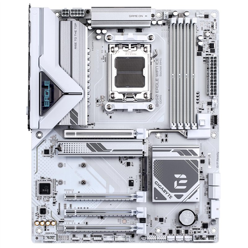 Image secondaire de GIGABYTE B850 Eagle WIFI7 Ice Carte mère - Processeurs AMD Ryzen série 9000, VRM numérique 8+2+2 Phases, jusqu'à 8200 MHz DDR5 (