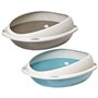Bac a litiere - AIMÉ - Oval avec rebord amovible - Pour Chat - 45 x 36 x 15,5 cm
