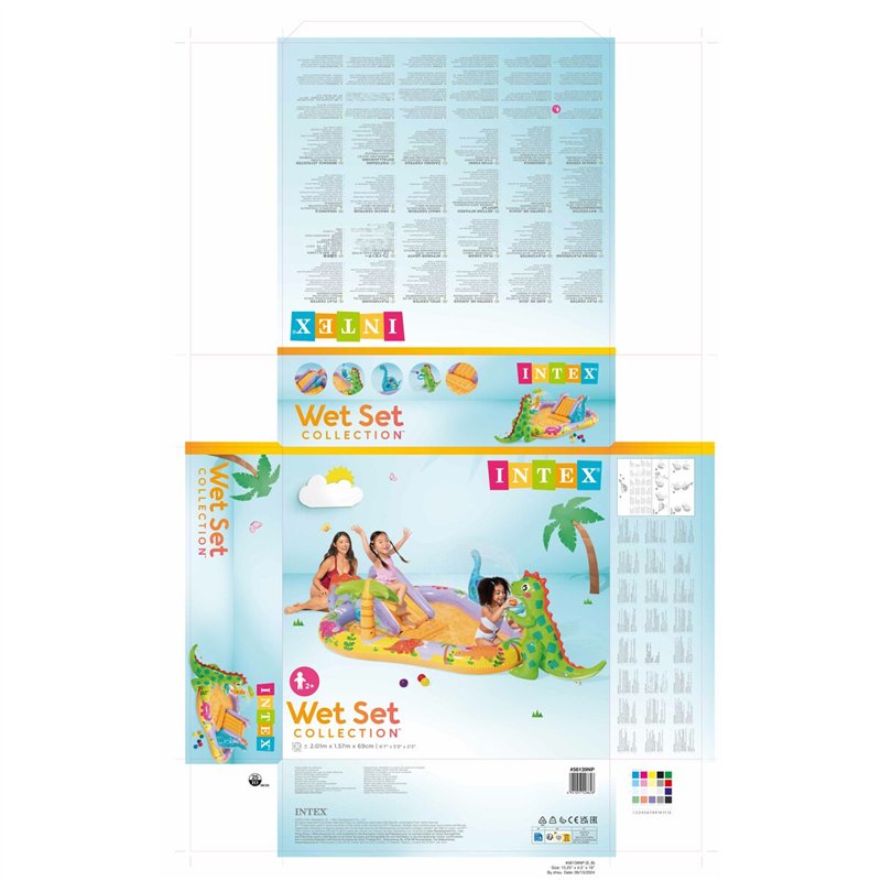 Image secondaire de Pataugeoire gonflable pour enfants Intex Dino Park 201 x 157 x 69 cm