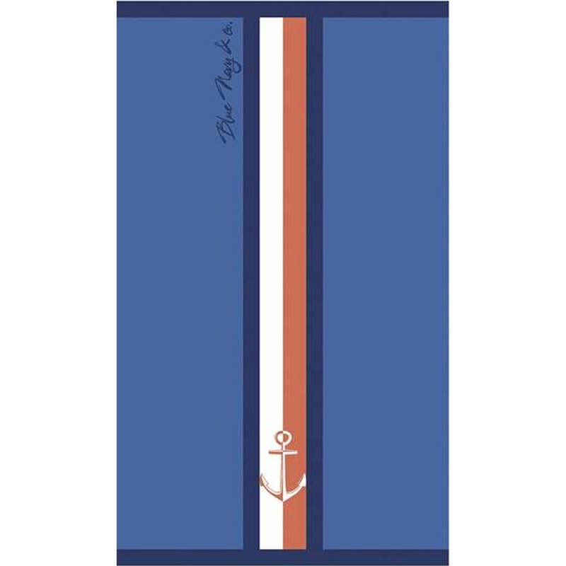 Serviette de plage Secaneta Portals Blue marine 90 x 165 cm Jacquard