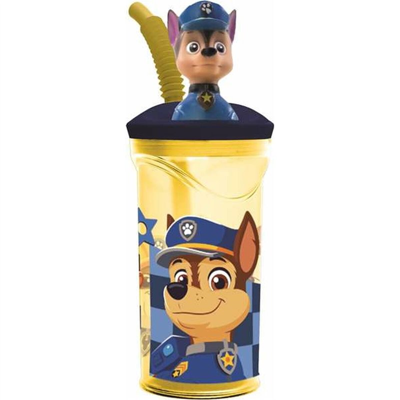 Verre avec Paille The Paw Patrol Boy Rescue Pups 360 ml