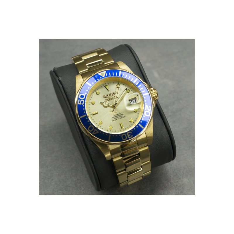 Image secondaire de Invicta Pro Diver 9743 Montre Homme - Entanche - Analogique - mouvement automatique - acier inoxydable avec cadran champagne - 4