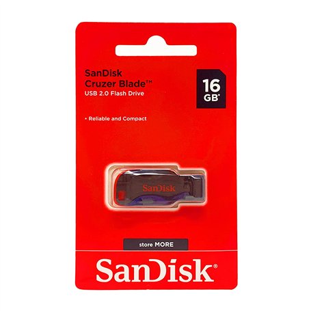 Sandisk SDCZ50-016G-B35 Clé USB 2.0 16 Go Noir/Rouge