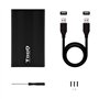 TooQ TQE-2510B - Boîtier USB 2.0 pour disques durs 2,5", SATA I/II/III, Noir