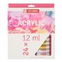 Talens Art Creation Set d'initiation à la peinture acrylique, 24 couleurs (tubes de 12 ml) | Peinture pour adulte