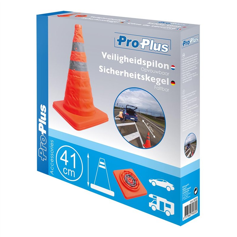 ProPlus 540320 Cône de Sécurité Pliable Orange