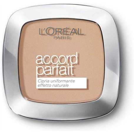 L'Oréal Paris - Poudre Fondante Accord Parfait - Peaux Normales à Mixtes - Teinte : Beige Rosé (3.R) - 9 g