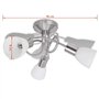 vidaXL Plafonnier Abat-jour Verre 3 Ampoules Luminaire Lampe Suspension Lustre