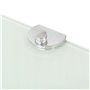 vidaXL Étagère de Coin avec Supports chromés Salle de Bain Verre Blanc 25x25 cm