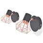 vidaXL 2x Lampe Murale 2 E14 Noir Cuivre Applique Murale Luminaire Éclairage