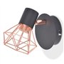 vidaXL 2x Lampe Murale 2 E14 Noir Cuivre Applique Murale Luminaire Éclairage