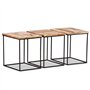 vidaXL Table Basse Table d'Appoint Table de Chevet Canapé Salon Salle de Séjour Maison Intérieur 56x48x40 cm Bois de Manguier Ma