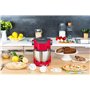 Moulinex QA311510 Robot Pâtissier avec Blender Wizzo Pétrin Fouet Flex Batteur Électrique 7 Vitesses Pulse 1000W Cuisine Rouge