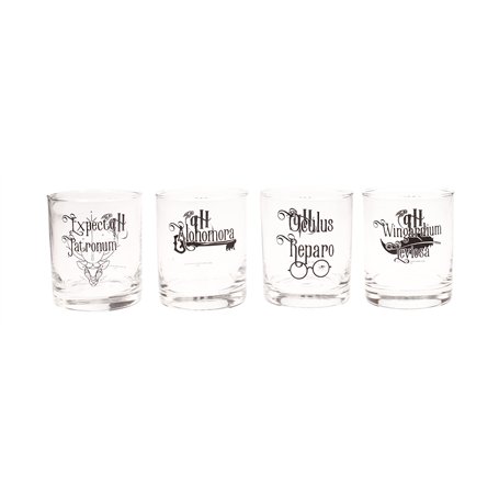 SD TOYS - Lot de 4 verres en verre Harry Potter 370 ml