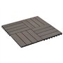 vidaXL 11x Carreaux de Terrasse WPC Marron Foncé Dalle de Patio Plancher