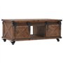 vidaXL Table Basse Marron Table d'Appoint Table de Salon Bois de Sapin Massif