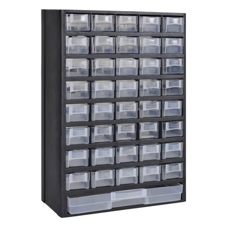 vidaXL Armoire à Outils avec 41 Tiroirs Plastique Boîte à Outils Rangement