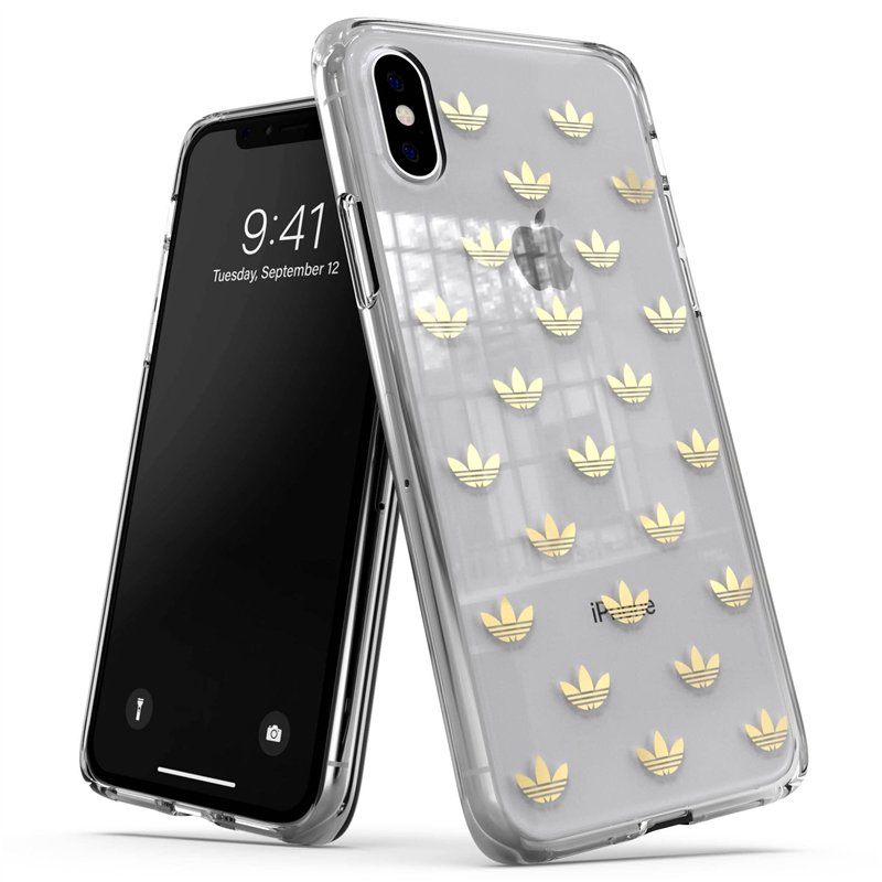 adidas Originals Trefoil Clear Case Gold Coque pour iPhone X/XS